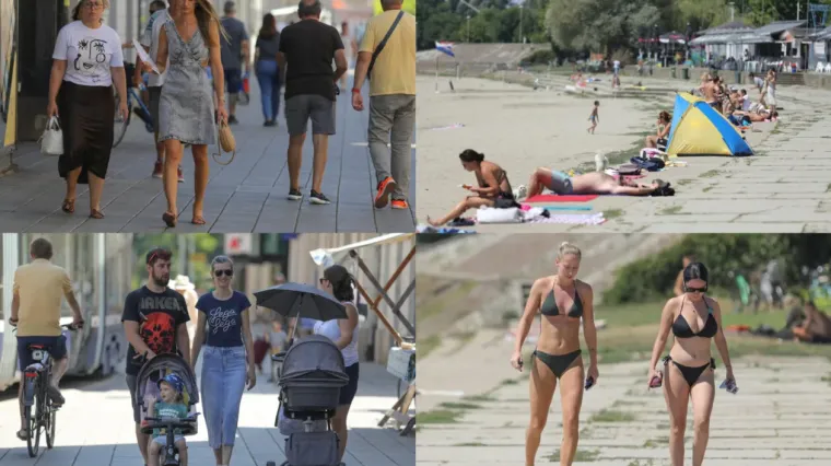 Osijek na udaru trećeg toplinskog vala: Centar poluprazan, Kopika se puni od jutra