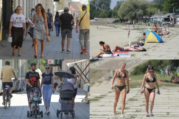 Osijek na udaru trećeg toplinskog vala: Centar poluprazan, Kopika se puni od jutra