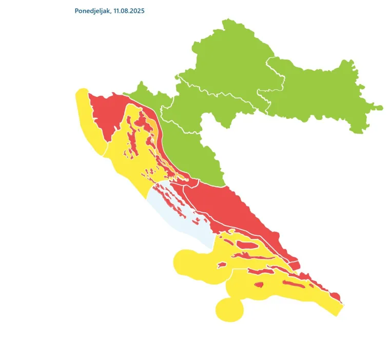 Dalmatinski gradovi rušili rekorde: 'Pobjednik' se noćas pržio na nevjerojatna 33 stupnja
