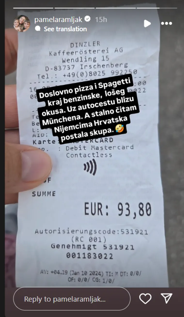 A mi se žalimo da je Hrvatska skupa! Ovoliko je naša pjevačica platila za pizzu i špagete u Njemačkoj