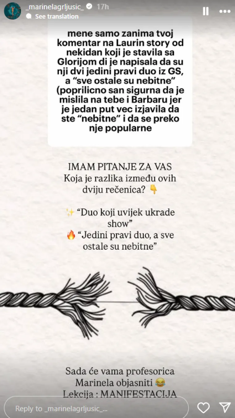 Laura i Glorija protiv Barbare i Marinele? Krenulo bezazleno, pa eskaliralo