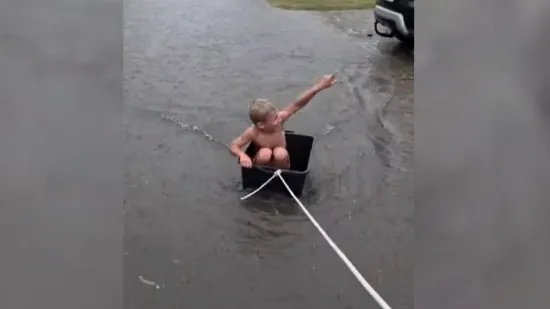 Nevrijeme poharalo i Slavoniju: Dok mnogi bježe od pljuska, ne i on. Pogledajte simpatičnu snimku