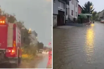 Odletio krov KBC-a Osijek, poplavila i ulica koja je tek sanirana. Očajni stanari: 'Već 43 godine plivamo'
