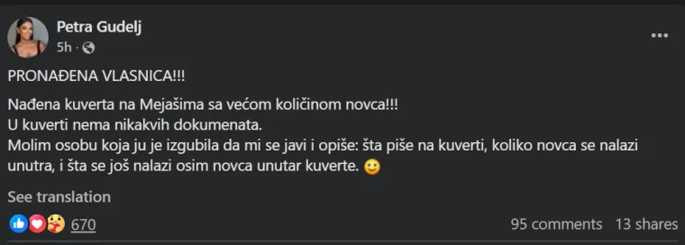 Djevojka u Splitu pronašla kuvertu s puno novca. Njezin potez je pokrenuo lavinu