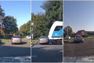 Stravičan kraj policijske potjere: Bjegunce ispred oka kamere pokupio vlak