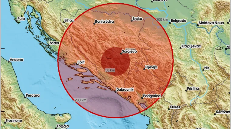 Potres jačine 3,4 po Richteru pogodio susjednu državu: Podrhtavanje se osjetilo kod nas