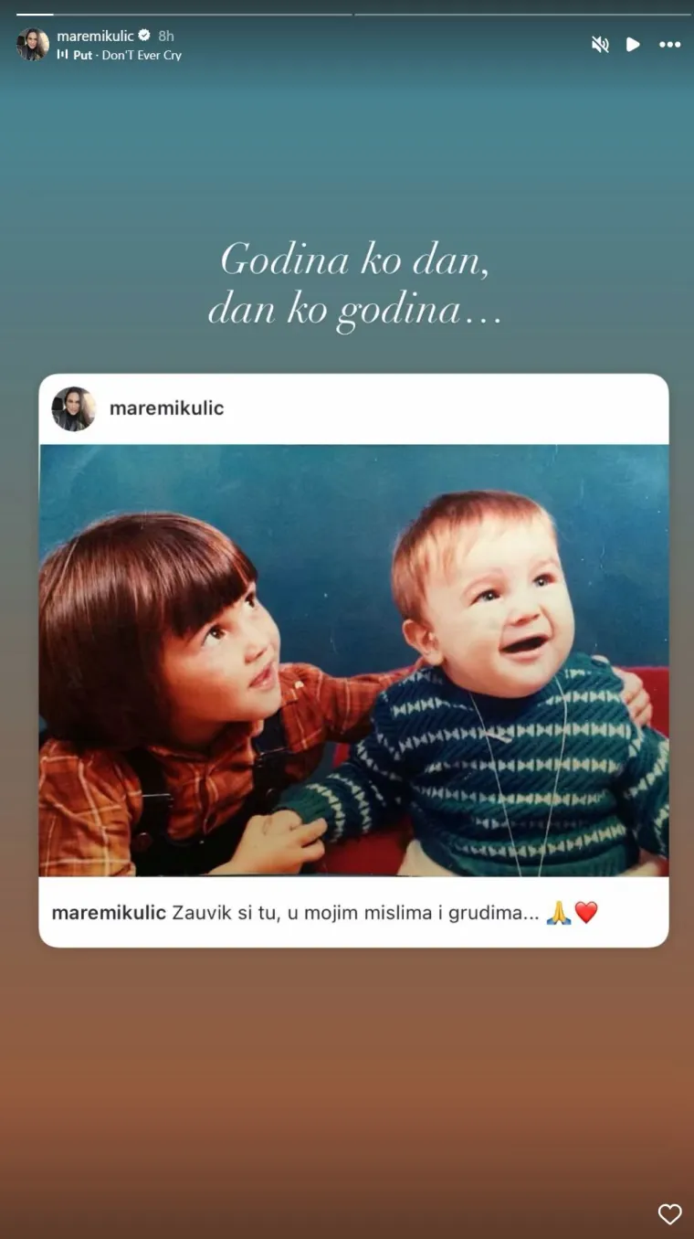 Prije 26 godina je ostala bez brata: Marijana Mikulić podijelila je emotivnu objavu