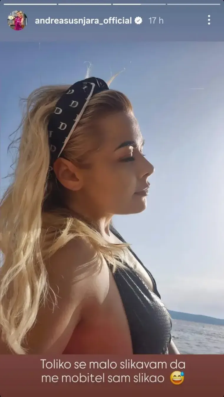 Andrea Šušnjara objavila intrigantnu fotografiju s plaže: 'Mobitel me sam slikao'