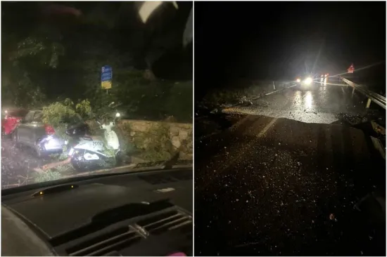 Na Pelješcu grom doslovno probio cestu: Mještani strahuju od novih odrona