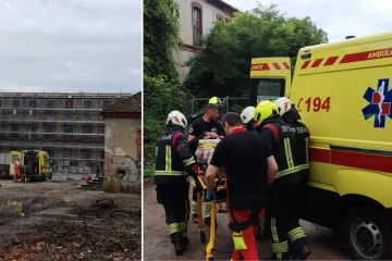 Košara s dvojicom radnika pala s 12 metara visine: U teškom su stanju, ovo su dramatični prizori spašavanja