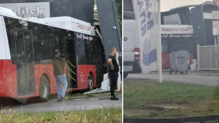 Kr&scaron; i lom u zoru: Autobusom uletio u servis, netko je snimio suludi prizor