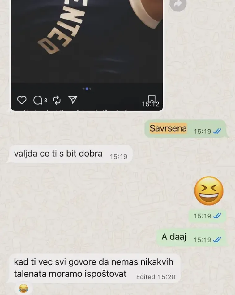 Ella Dvornik nije se sramila: Objavila poklon i privatne poruke s 'Meštrom'