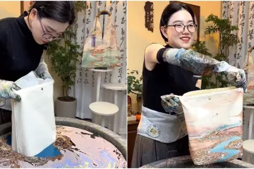 Umočila torbu u vodu punu boje, pa izvukla umjetničko djelo: 'Najzanimljvija stvar koju sam vidio'