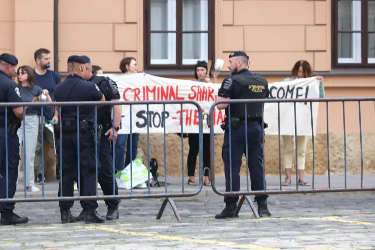 Plenković ugostio izraelskog ministra: U gradu prometni kaos, na Markov trg stigla i interventna policija