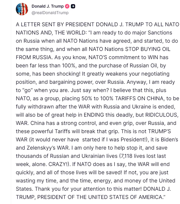 Trump objavio dramatično pismo svijetu i NATO-u: 'Spreman sam krenuti - samo recite kad?