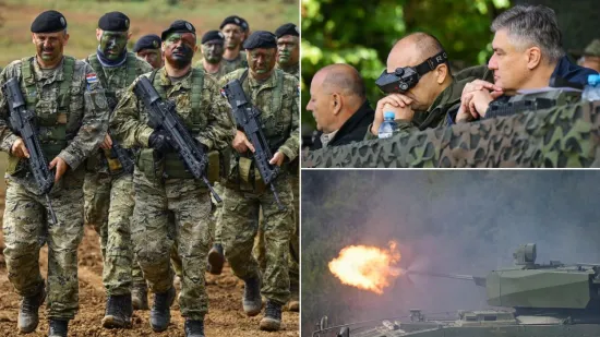 Hrvatska vojska pokazala svu svoju moć na poligonu kod Slunja: Anušić, Milanović i Medved sve pozorno pratili