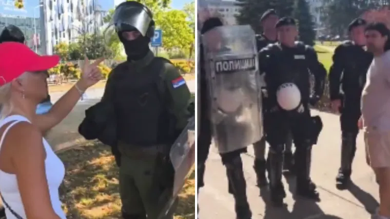 Policija opkolila studente, širi se snimka 'žandara' u fantomki: 'Nema više pričanja!'