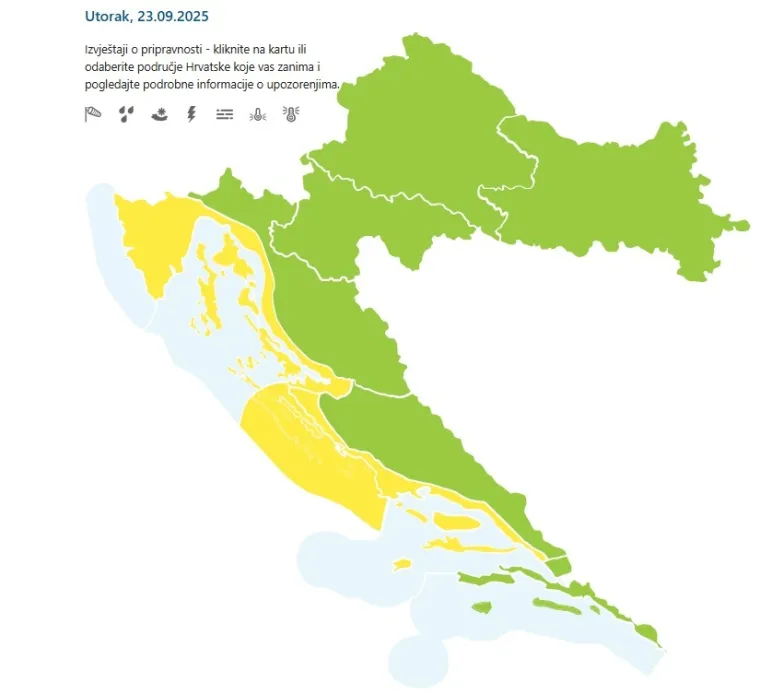 Upaljeni alarmi za većinu Hrvatske: DHMZ objavio radarsku sliku, pogledajte što nam stiže