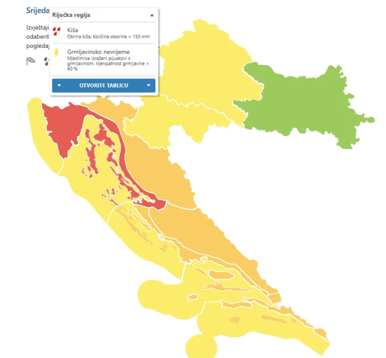 Dio zemlje na udaru nevremena, DHMZ izdao crveno upozorenje: Više nesreća na autocestama!
