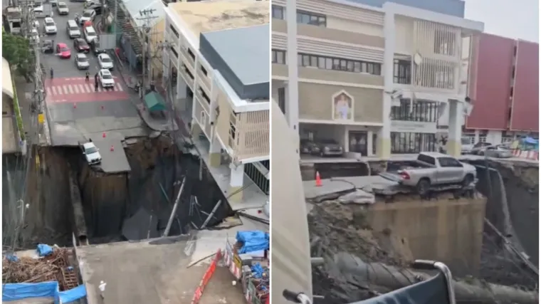 Nemogući prizori u srcu grada: Pred kotačima se otvorila zemlja, ostao je na rubu provalije