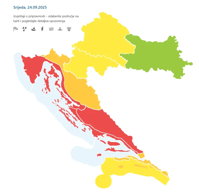 Potop u Dalmaciji, stvorile se pijavice - stiglo upozorenje: 'Uzmite vreće pijeska!'