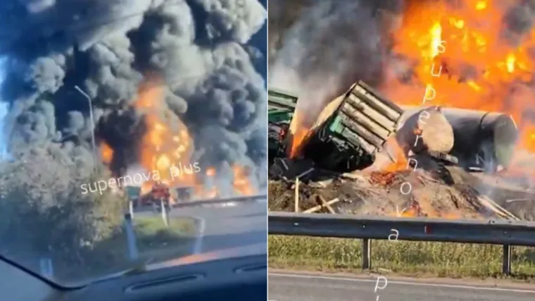 Horor snimka pakla na pruzi: Vlak iskočio iz tračnica, buktinja zahvatila 18 vagona