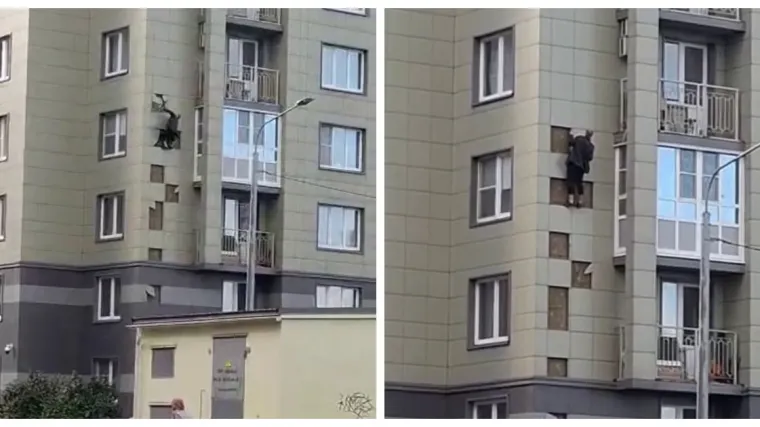 Penjao se preko pročelja zgrade sve do sedmog kata kako bi se pomirio s curom!