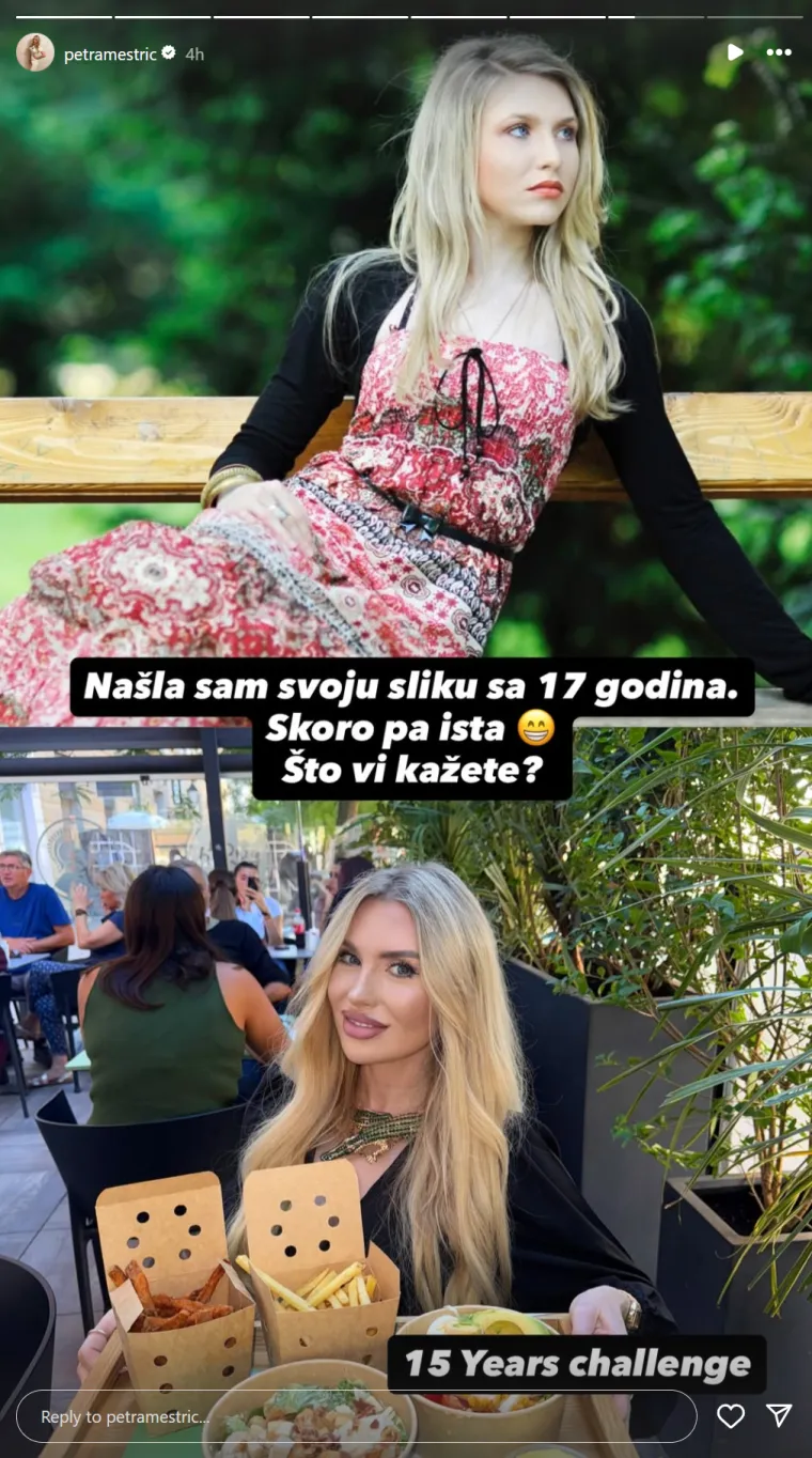 Petra Meštrić pokazala kako je izgledala sa 17 godina: 'Što vi kažete?'