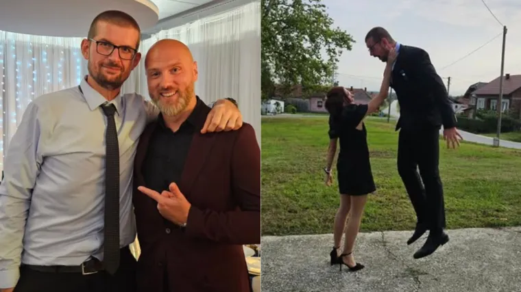 Pobjednik 'Života na vagi' Mislav bio na vjenčanju prijatelja iz showa, svi primijetili savr&scaron;enu liniju