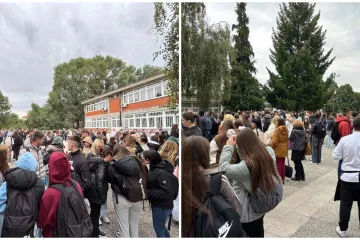 Dojave o bombama u školama i vrtićima diljem zemlje, učenici i roditelji čekaju na ulici