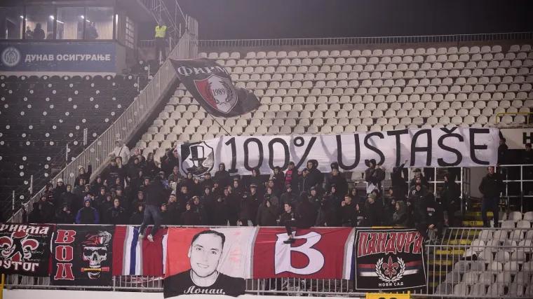 Partizan slavio rođendan, a gosti im odgovorili transparentom s ustašama