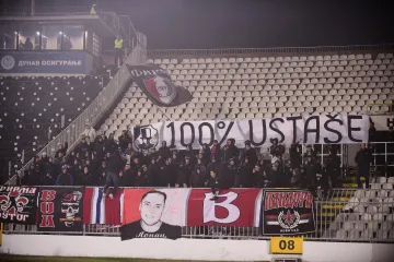 Partizan slavio rođendan, a gosti im odgovorili transparentom s ustašama