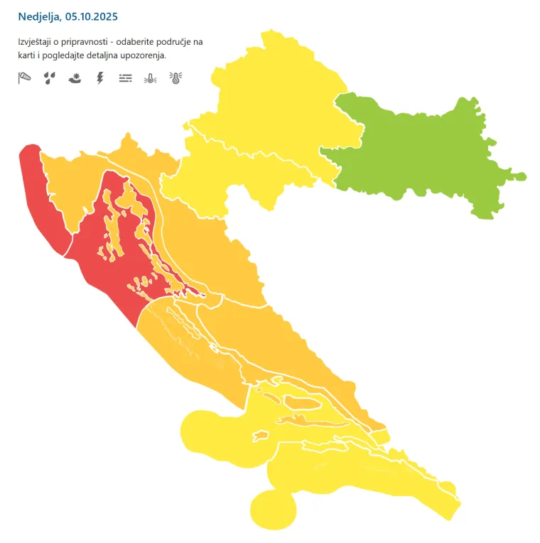 Kiša, udari vjetra do 160 km/h, na Platku mećava! Na snazi su crveni meteoalarmi