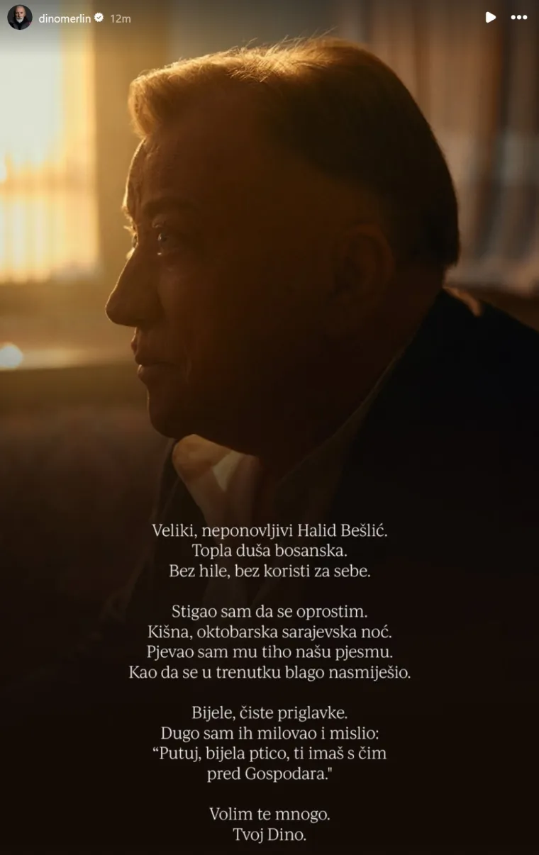 Poznati diljem regije se oglasili nakon smrti Halida Bešlića: 'Suze naviru same'