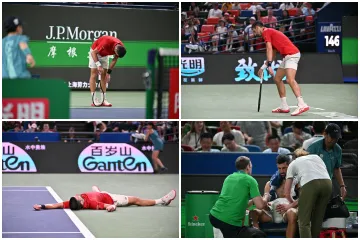 Dramatični prizori: Đoković se usred meča samo srušio! Publika promrzla od straha