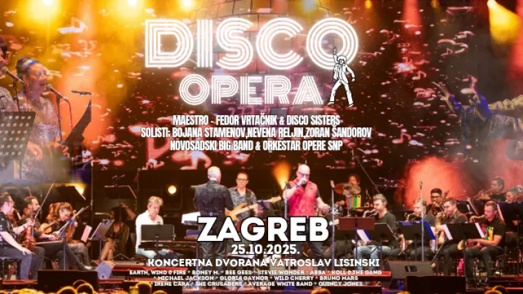 Omot produkcija Vam predstavlja glazbeni spektakl DISCO OPERA on tour 2025!🪩