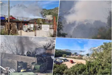 Buknuo požar u postrojenju Čistoće, vatra zahvatila dio zgrade: 'Zapaljene su bale s papirom'