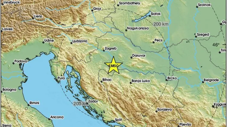 Potres uzdrmao područje Siska: 'Osjetila sam dosta; Kuća se zadrmala'