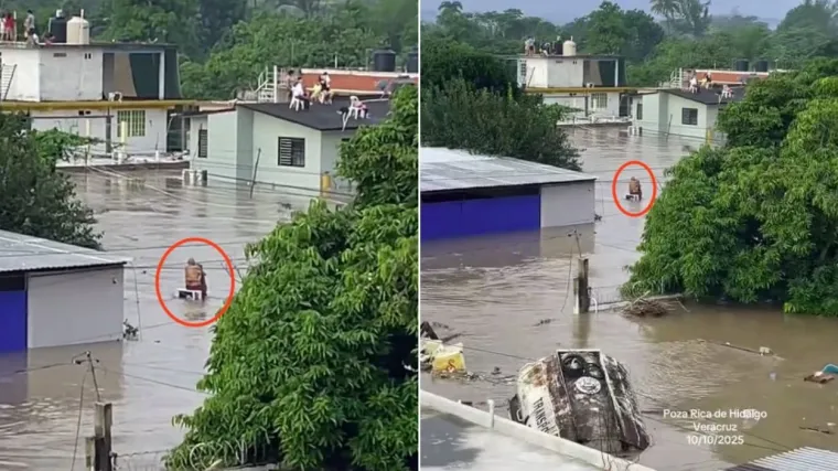 Ovo je najdirljivije što ćete danas vidjeti: Baka i djed drže se dok voda nosi sve pred sobom