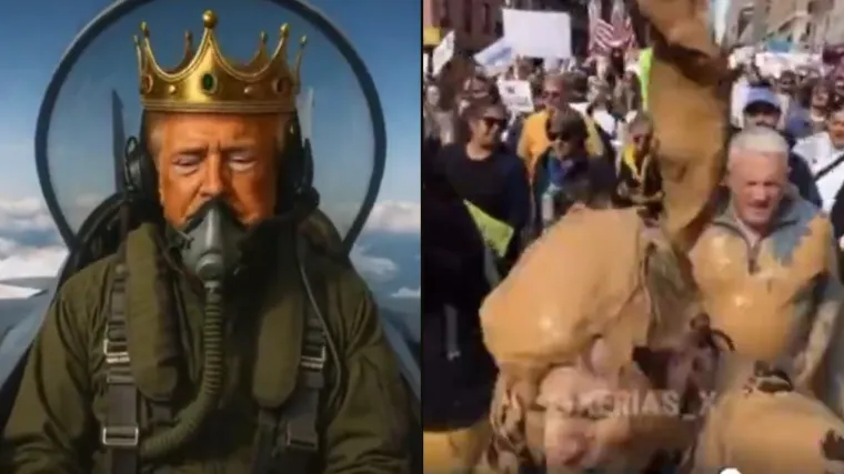 Trump iz aviona bacao izmet po ljudima? Objavljena bizarna AI snimka