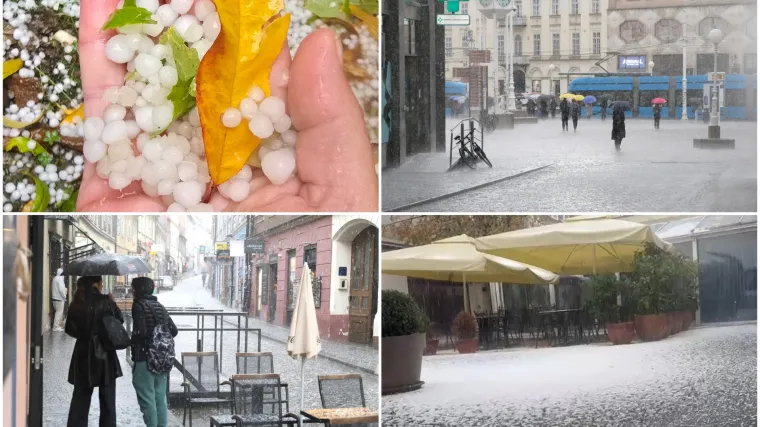 Brzo i žestoko: Tuča veličine lješnjaka poharala hrvatsku metropolu
