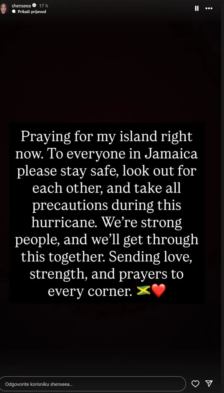 Emotivna poruka pjevačice uoči udara uragana Melissa: 'Molim vas sve...'