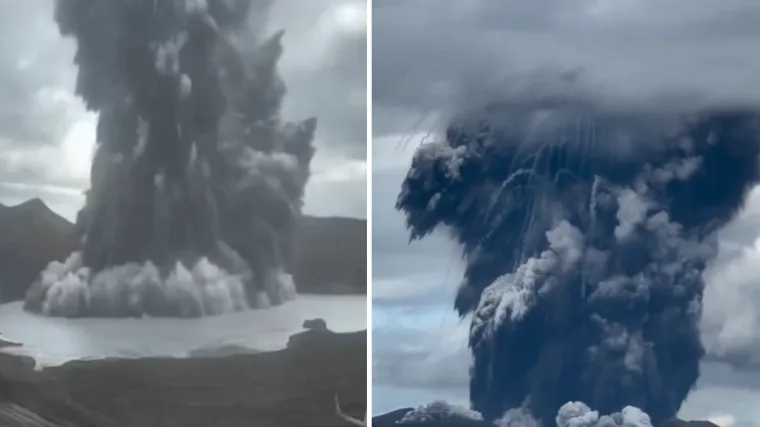 Crni dim preplavio nebo, divlji vulkan pokazao zube! Šire se šokantni prizori erupcije