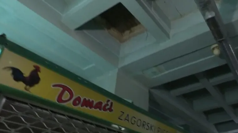 Dolac zatvoren do daljnjega: Nakon urušavanja dijela stropa, na dio placa smije samo inspekcija