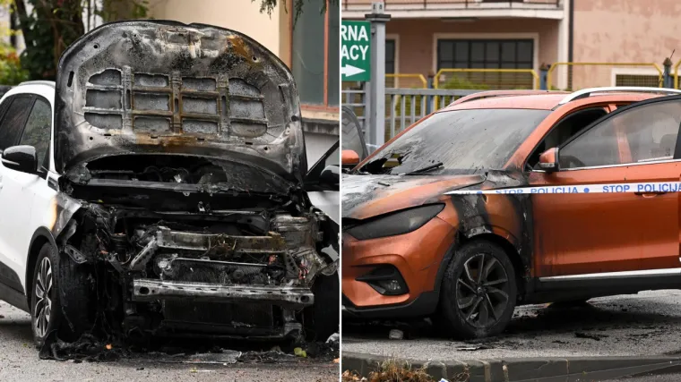Detalji buktinje u Zagrebu: Benzinom zapalio MG i Suzuki, prednji dijelovi potpuno izgorjeli