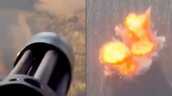 Strojnicom iz helikoptera razorili ruski Šahed: Objavljena nevjerojatna snimka