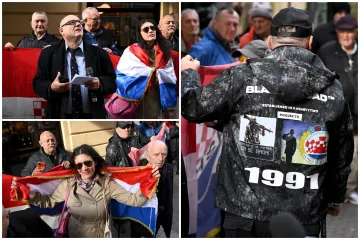 Pogledajte kako je bilo na prosvjedu desničara ispred Srpskog narodnog vijeća