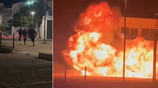 Užas ispred škole u Splitu! Eksplozija, plamen i dim pokraj svijeća za žrtve Vukovara i Škabrnje