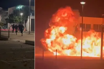 Užas ispred škole u Splitu! Eksplozija, plamen i dim pokraj svijeća za žrtve Vukovara i Škabrnje