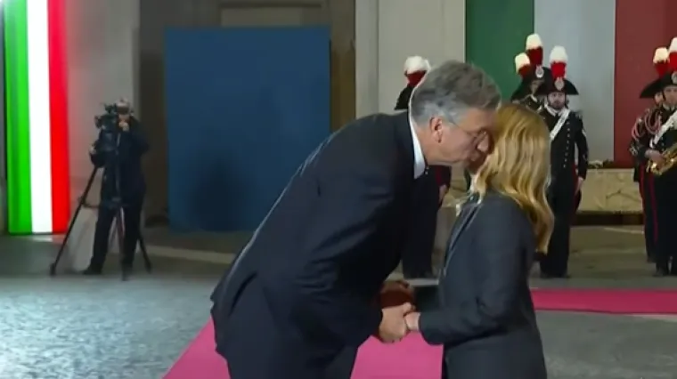 Pogledajte prisan susret u Rimu: Kao da je Plenkovićev izgled iznenadio Giorgiju Meloni